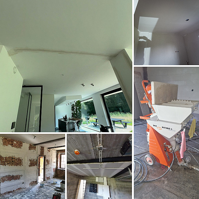 Plafonnage, plafonneur, parachèvement, plâtre, murs, rénovation, cimentage