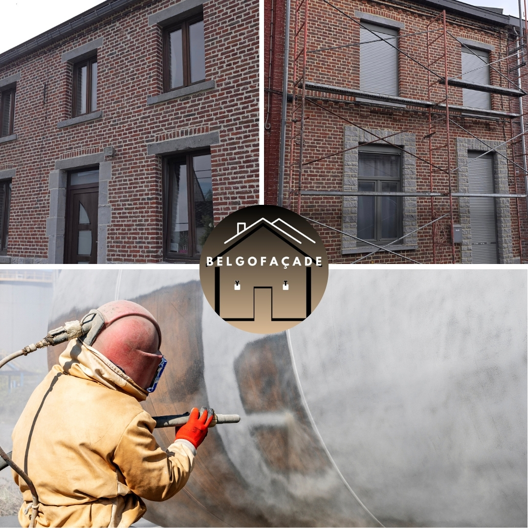 rénovation de façade, restauration de façade, sablage de façade, rejointoyage, nettoyage de toiture, démoussage de toiture, nettoyage de corniches, nettoyage de terrasse, Thuin, Fontaine-l'Évêque, Binche, Hainaut