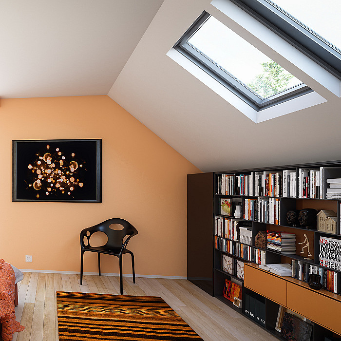 Aménagement, grenier, combles, chambre, sous toit, isolation
