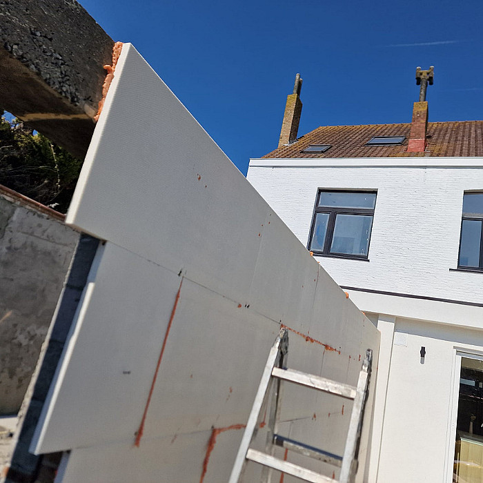 renovatiewerken, gevelbekleding, hout, PVC, buitenschrijnwerk, Buitenrenovatie