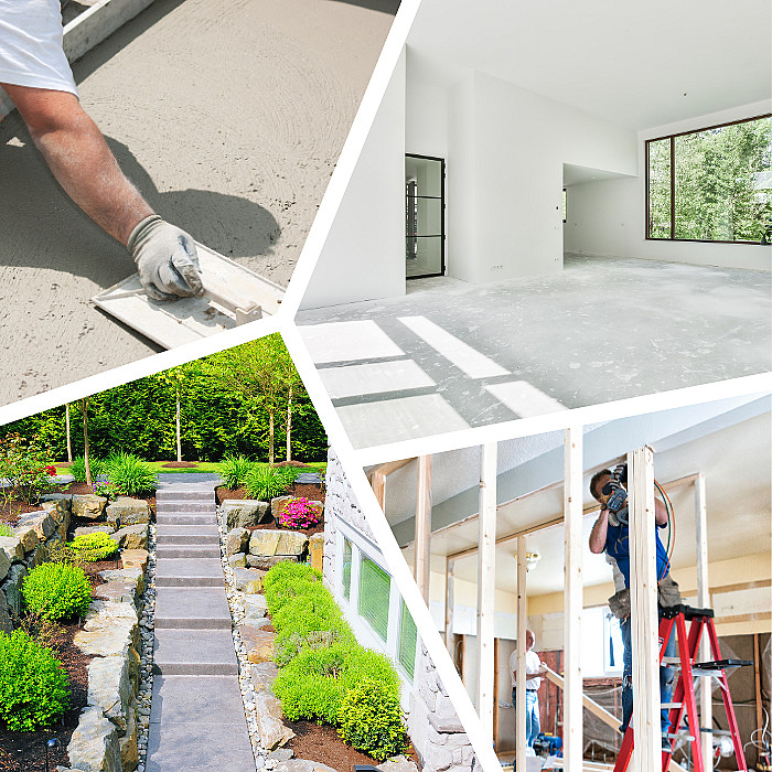 Travaux de rénovation, maçonnerie, aménagement extérieur, carport, terrasse, parachèvement, plafonnage