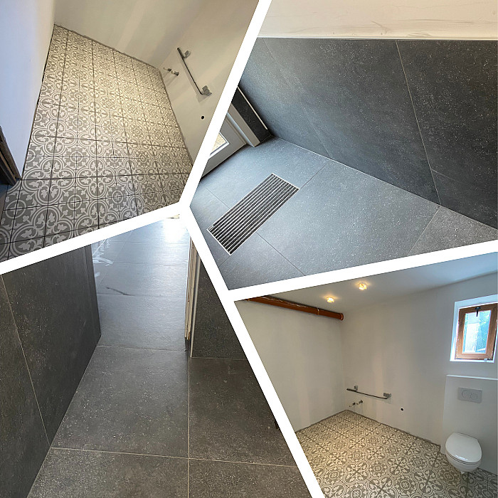 Carreleur, carrelage, réagrage, chape, carrelage salle de bain, mural, sol