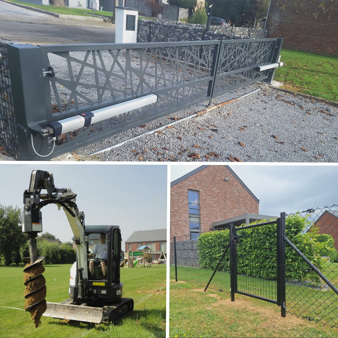 pose de clôtures, installation portails, aménagement extérieurs, délimitation terrains, fermeture jardin, clôturer jardin, portails électriques