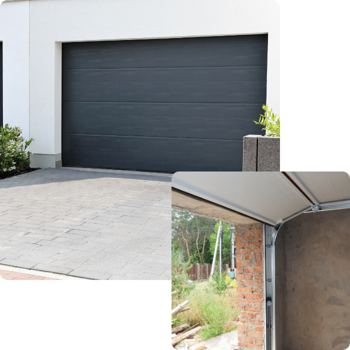 Porte de garage, porte d'netrée, porte maison, installation