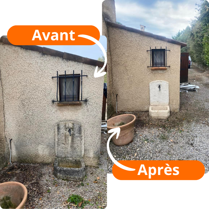 Pignon, façade, murs extérieurs, ravelement, rénovation, nettoyage, fissures, maison