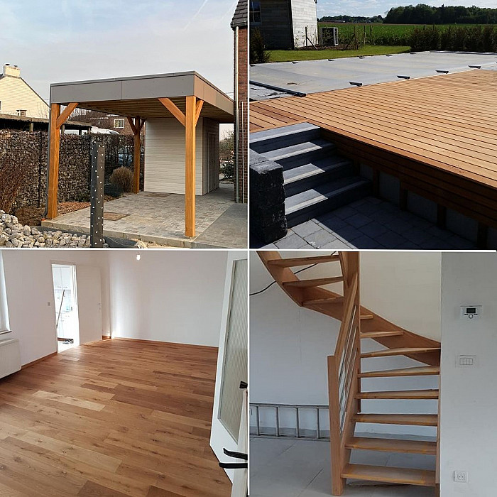 Menuiserie générale, travaux de menuiserie, parquet, terrasse en bois, carport, escalier, Portes et châssis, portes, portes de garage, stores et volets, moustiquaires, châssis aluminium, châssis PVC, châssis bois, création, pose