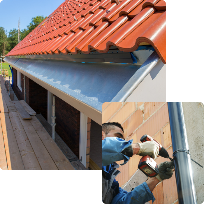 zink, pvc, aliminium, Dakgoten, kroonlijsten, vervangingn installatie