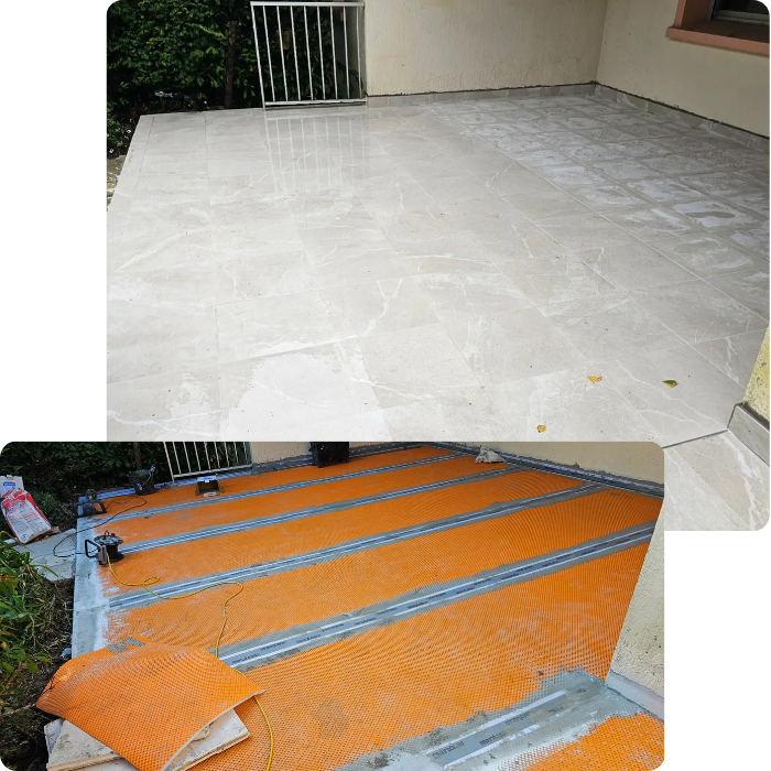 Carrelage, intérieur, extérieur, chape, ragréage, sols, rénovation des sols