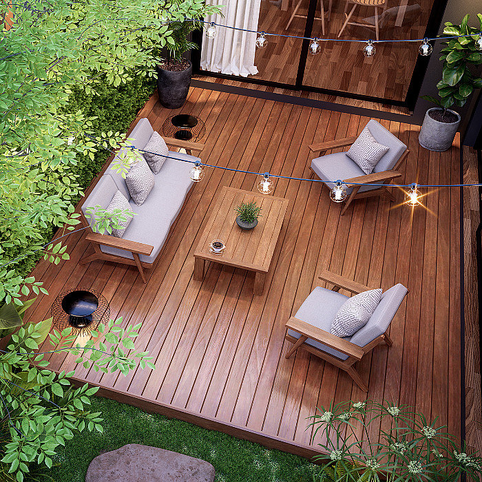 Terrasse, bois, entretien, montage, aménagement extérieur, espaces verts