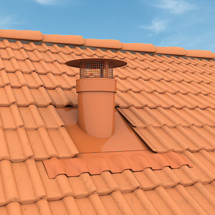 Ventilation, toiture, toit, couvreur, installation, entrée, sortie, air