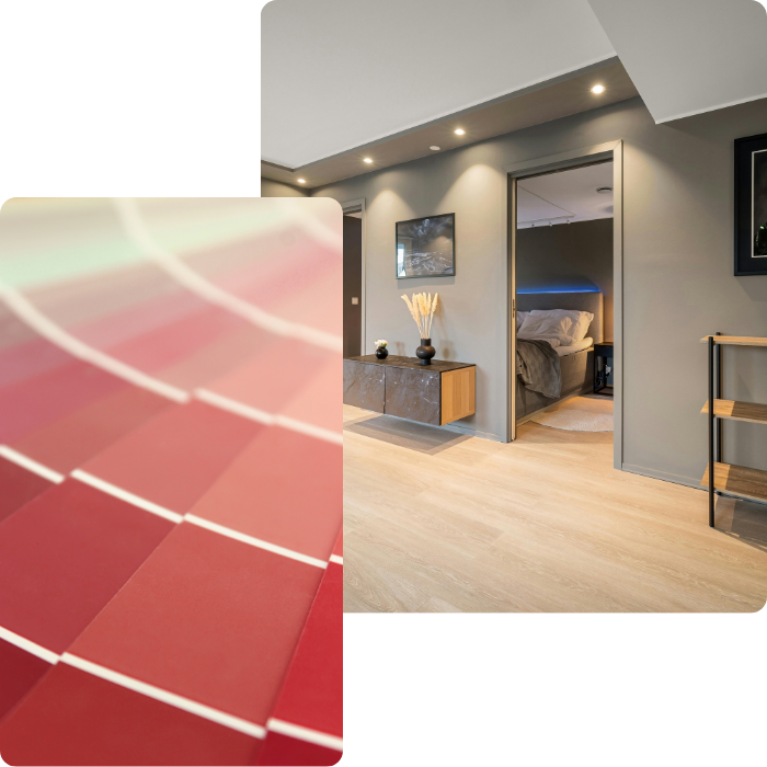 Décorateur, peintre, peinture, couleur, transformation, revêtement sol, parquet, carrelage, sols souples