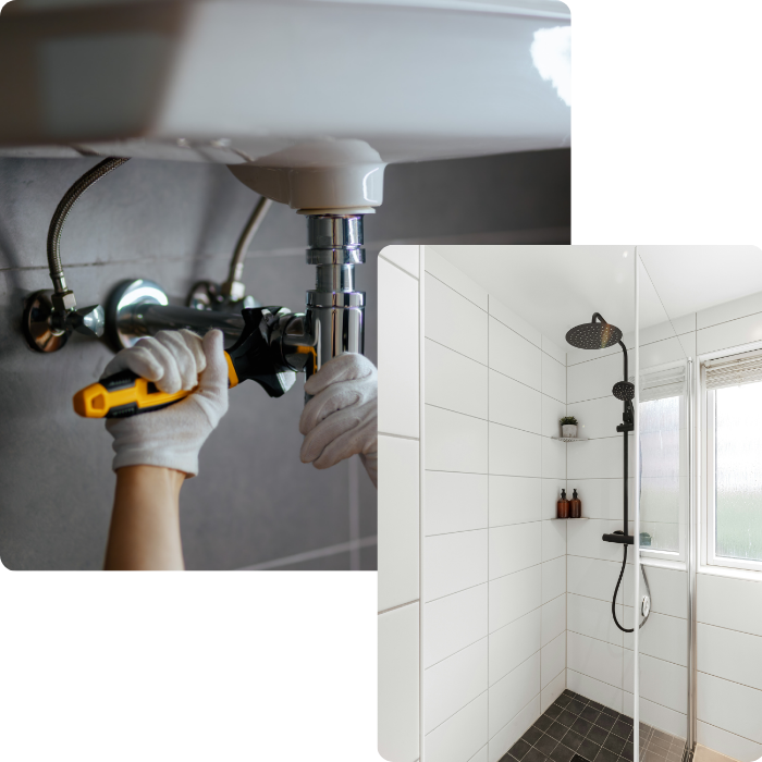 sdb, évacuation des eaux, vannes, eau, mitigeur, douches, baignoires, sanitaires