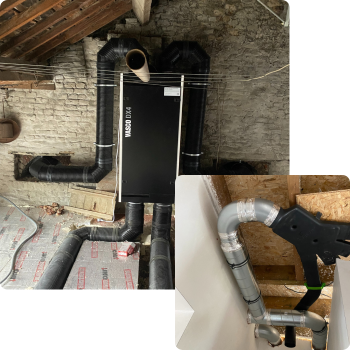 VMC, ventilation, double flux, air, extraction air, renouvellement, système ventilation, type C, type D