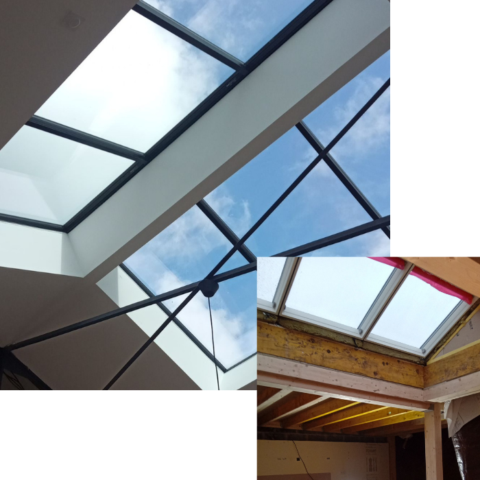 Verrière, plâtre, plâtrerie, plafonnage, cloisons, murs, transformation intérieure, rénovation intérieure