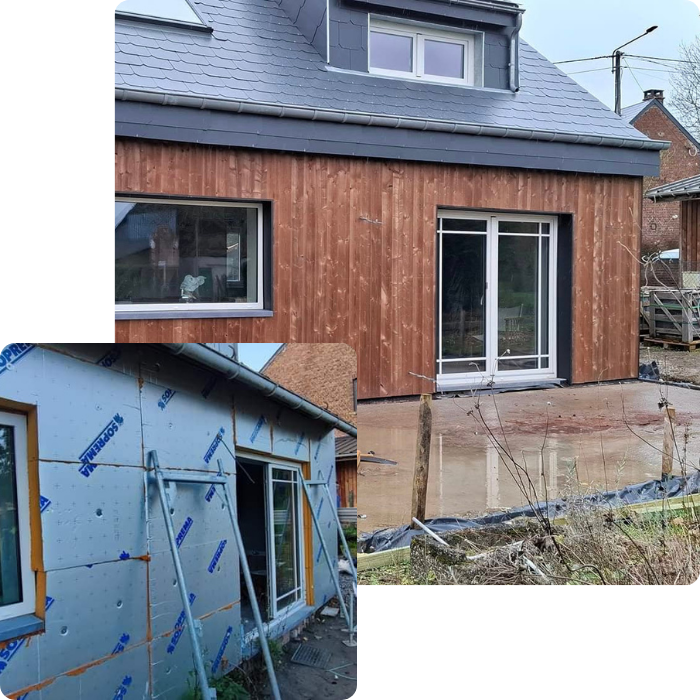 bardage, isolation, façade, performance énergétique, maison, habitation, toit, toiture