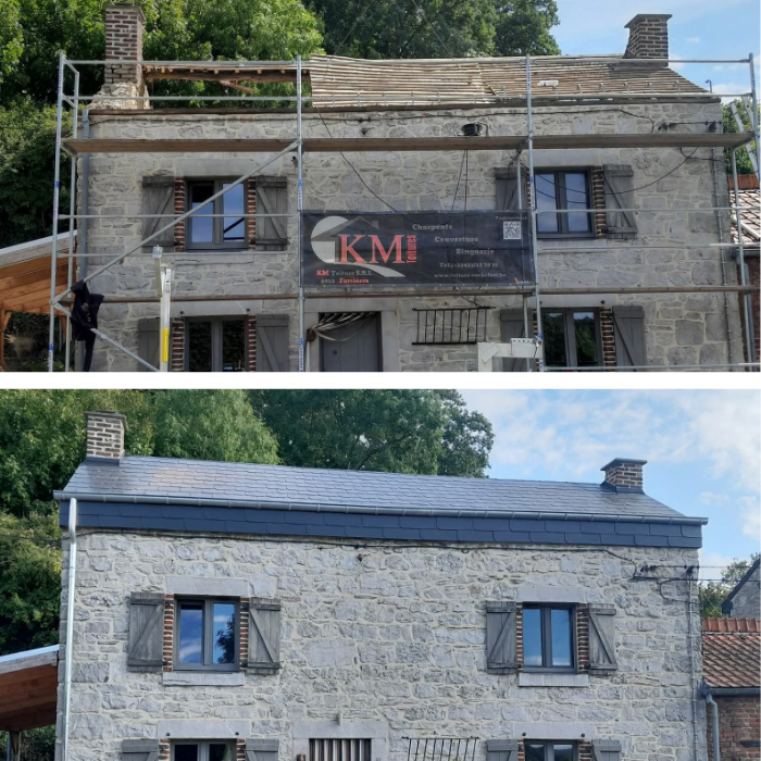 Nouvelle charpente, charpente, bois, réfection, rénovation, restauration, patrimoine, ancien bâtiment, ossature bois