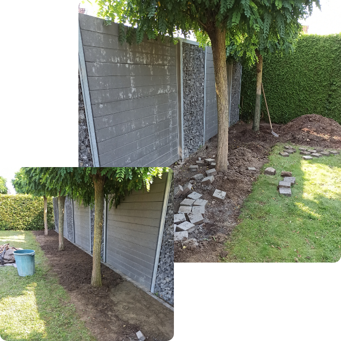 Jardin, espaces verts, gabion, clôtures, aménagement, terrassement, nivellement, traavux jardin, entretien, taille