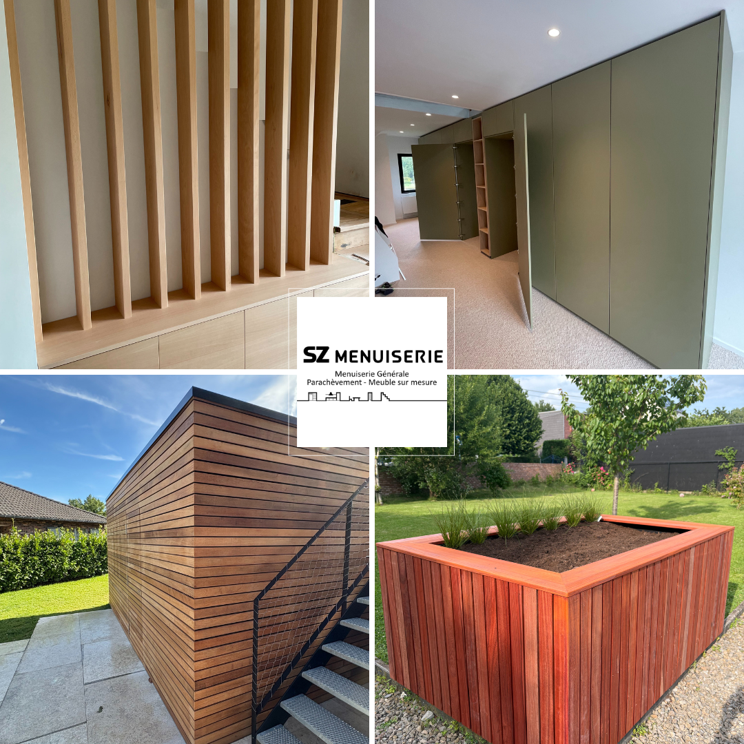 Menuisier, menuiserie intérieure, menuiserie extérieure, travaux de menuiserie, châssis, portes, porte d’entrée, fenêtres, dressing, meubles sur mesure, cuisine, parquet, carport, terrasse en bois, annexe en bois, bardage, pergola, chassis en bois, chassis PVC, chassis aluminium, cloisons, faux plafond