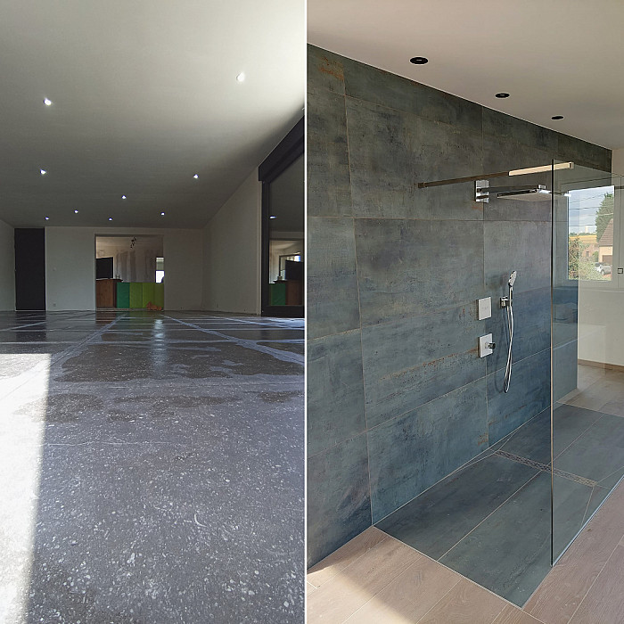 carreleur, carrelage, entreprise de carrelage, pose de carrelage, rénovation intérieure, travaux maçonnerie, chape, carrelage mural, carrelage salle de bain, carrelage intérieur, carrelage extérieur, cloisons, parachèvement, pavage, terrasse, dalle de sol en béton, béton, cimentage