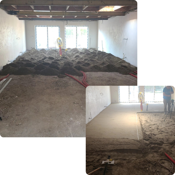 Compactage, jardin, aménagement extérieur, sols, aplanissement, dalle en béron