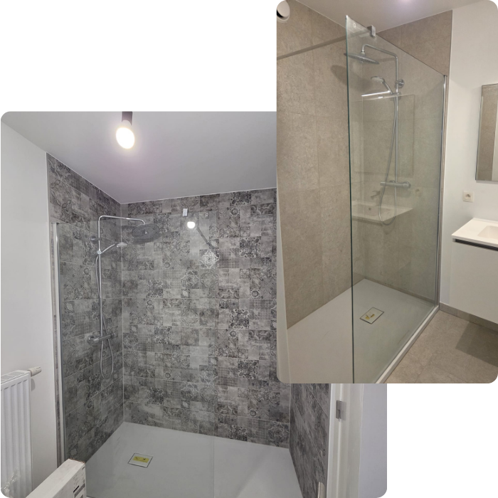 nouvelle salle de bain, sdb, revêtements, pose de carrelage
