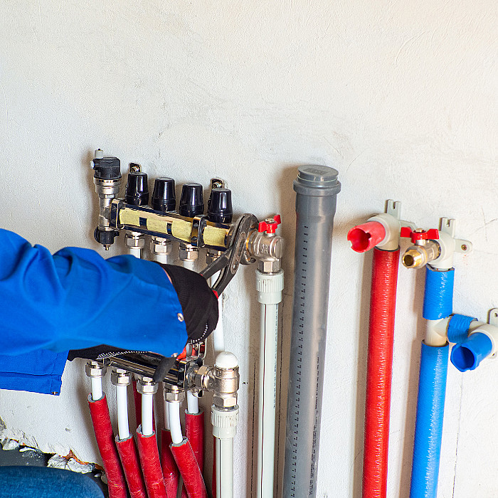 Chauffage, chaudière, système chauffage, appareils, raccords, raccordements, tuyaux, installation