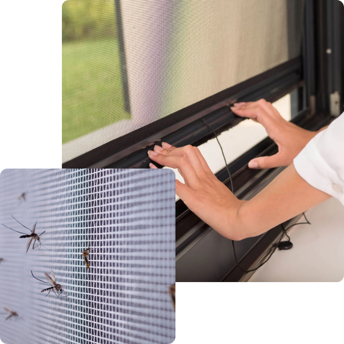 moustiquaires, moustiques, installation, châssis, sur mesure, système d'ouverture