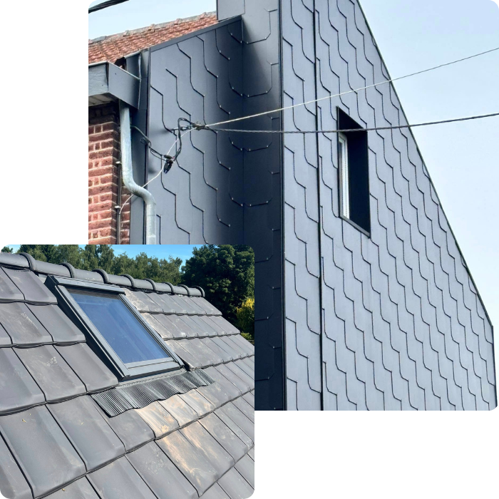 Bardages, pignon, isolation, étanchéité, étanche, zinguerie, zinc, 
                      gouttière, corniches