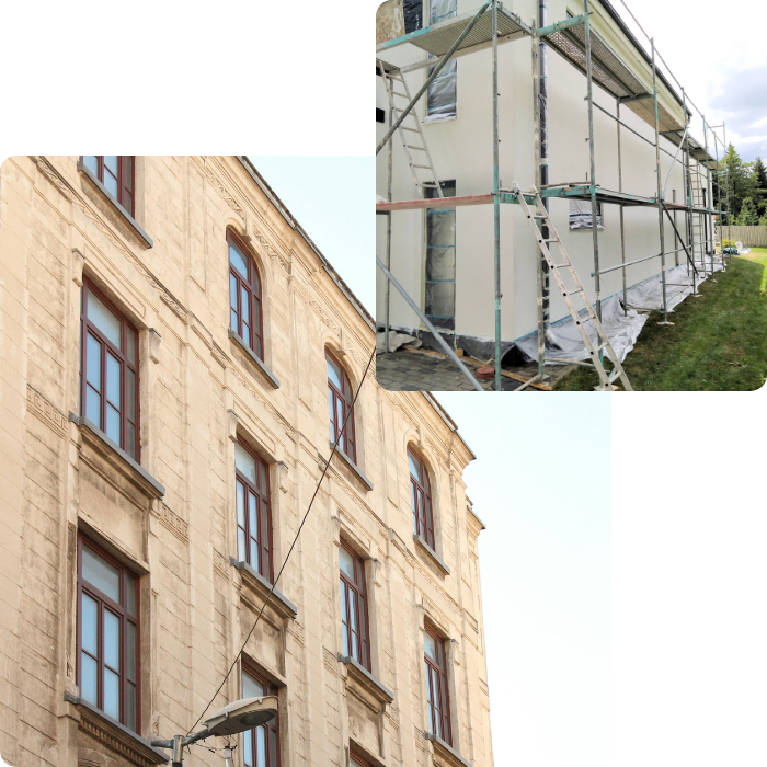 Rénovation façade, sablage, décapage, nettoyage, murs extérieurs, rénovation extérieure, couverture, réparation