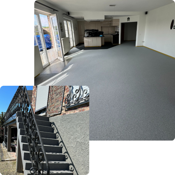 sols, résine flocons, antidérapants, nivellement, terrassement, béton ciré, imprimé,lissé, poli, décoratifs