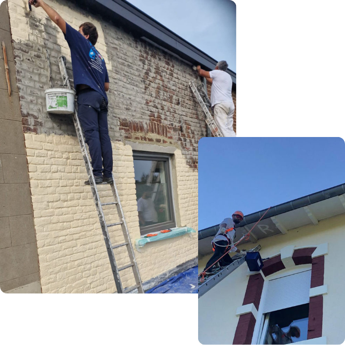 Façade, travaux, rénovation, pigon, murs extérieurs, peinture