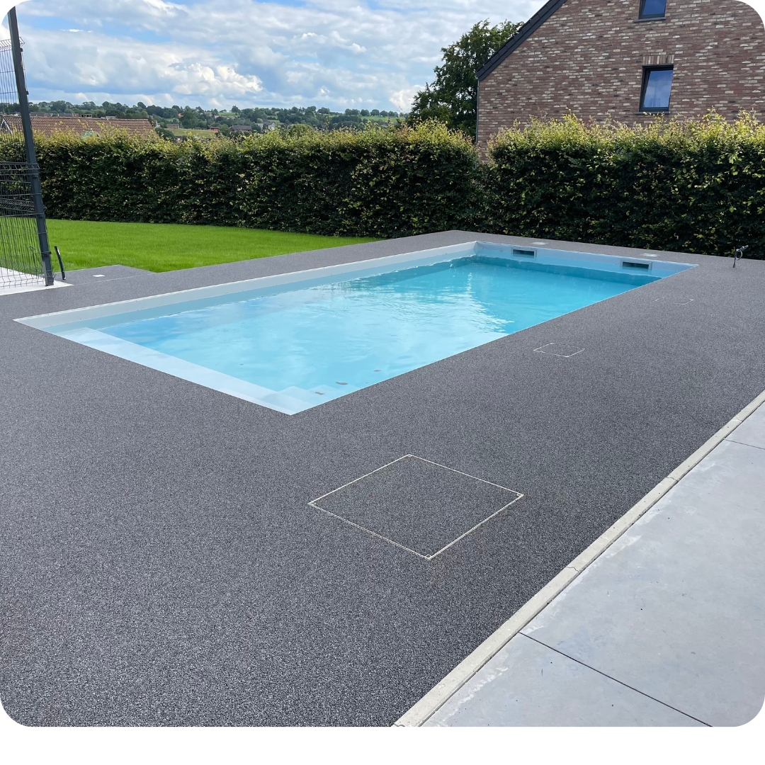 revêtements de sols, tapis de pierre, résine, sols extérieurs, revêtements extérieurs, béton