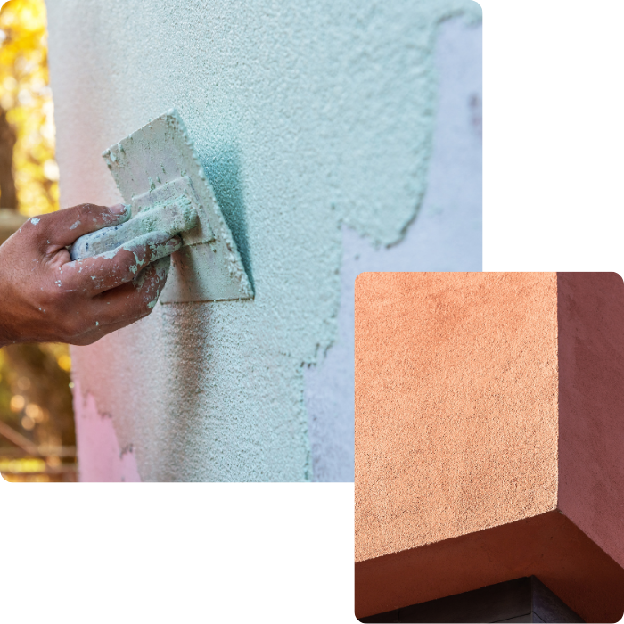 Crépi, façade, ravelement, cimentage, finition, taloché, gratté, projeté, pignon