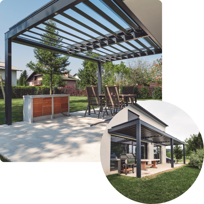 Aménagement extérieur, jardin, parcs, espaces verts, verdures, végétaux, plantes, abris jardin, pergolas, pool house