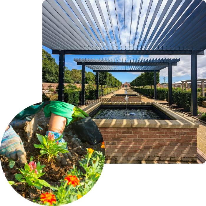 Jardinier, jaridn, parcs, entretien, aménagement, abri de jardin, pergola, terrasse, plantes, paysagiste