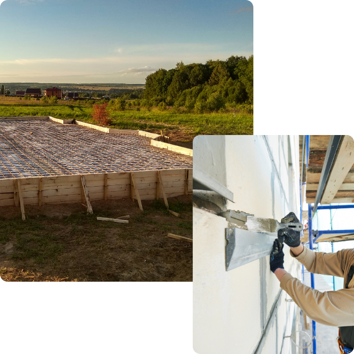 Dalle de sol, béton, coffrage, maçonnerie, rénovation façade, crépi, murs extérieurs, rénovation générale