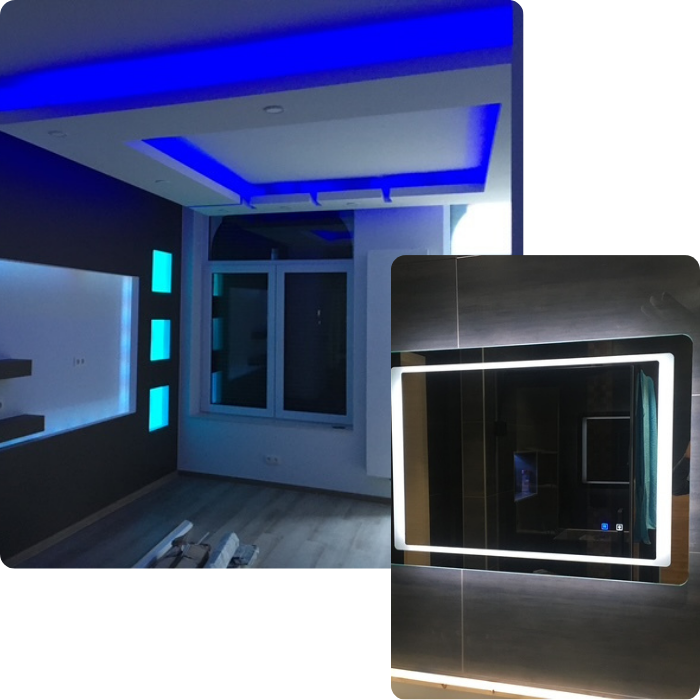 éclairage LED, lumière chaude, kelvin, jardin, maison