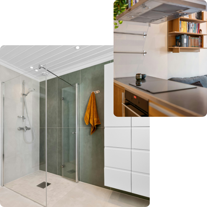 Salle de bain, cuisine, nouvelle pièce, travaux de rénovation, parachèvement, plaque de plâtre, plâtrage