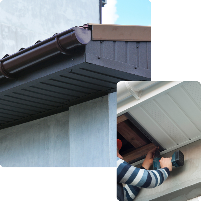 maison, toit, installation, pose, sceller, ouverture, corniches, dessous de toit, passe toiture, debord de toit