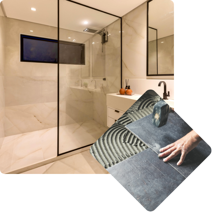 tegelwerken, tegel, tegelsnijder, badkamer, terrassen, keukens, woonruimtes en trappen