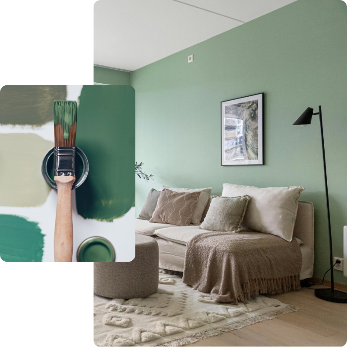 Peinture, intérieure, couleur, murs, décoration, finitions, mise en peinture