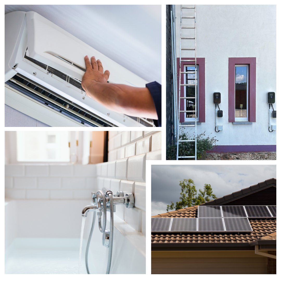 Électricité générale, plomberie, bornes de recharge, panneaux solaires