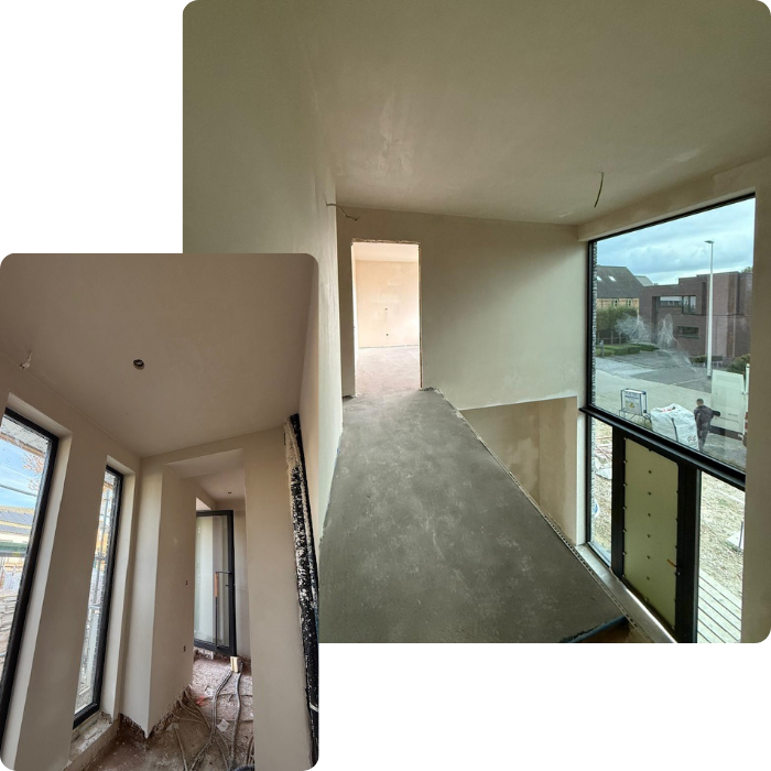 Pleisterwerken, afwerking, stucanet, interieurafwerking, gipsplaten, wanden, valse plafonds