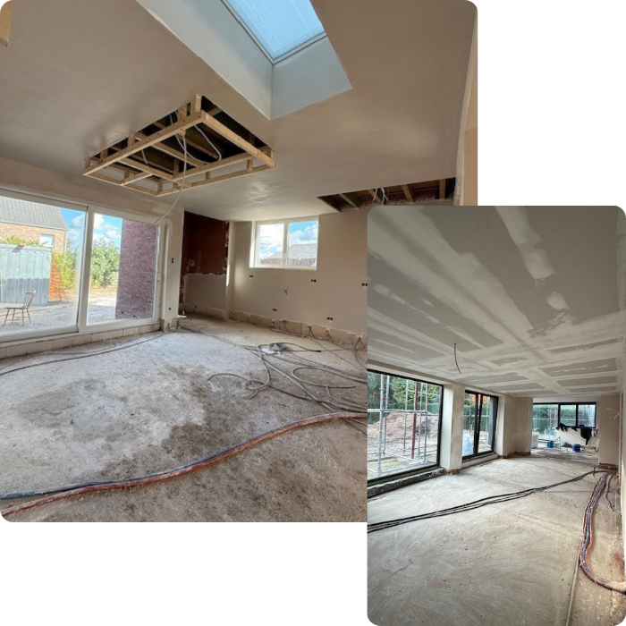 cementering, cimentatie, spleet, lissage, murs, ponçage, finitions, réparation mur