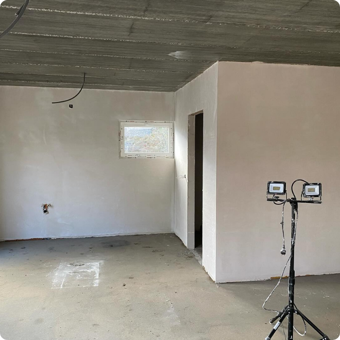 vloer, wanden, plafond, interieurwerken, afwerking, installatie