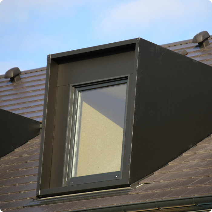 Lucarnes, chien assis, fenêtre dome, toiture plate, toiture, toit