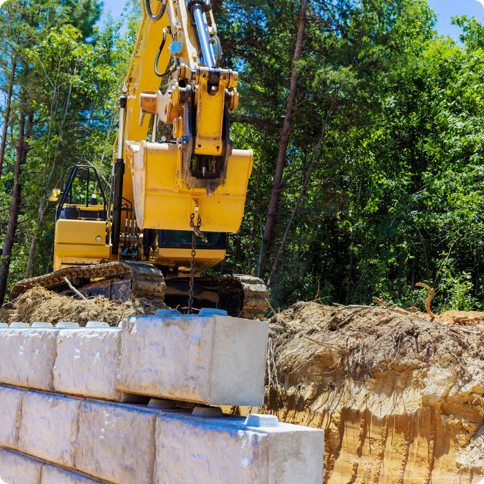 terrassement, terrain, terre, préparation, nivellement, extérieurs, parachèvement
