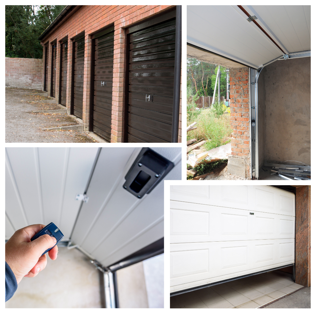 Porte de garage, installation, porte sectionnelle, fermeture fiable