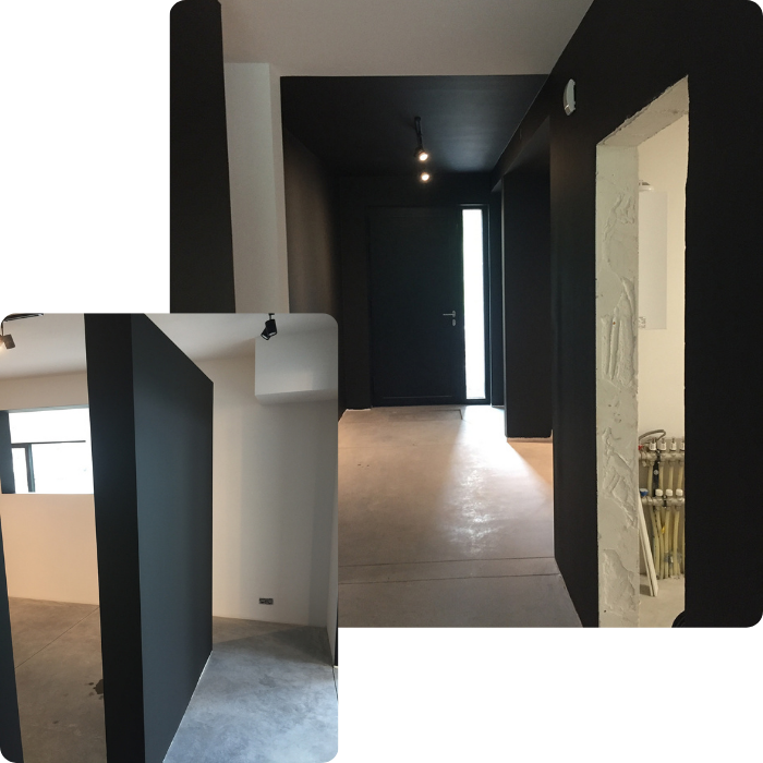 Murs, plafonds, cloisons, plafonnage, parachèvement, peinture, lissage, finitions, plâtrage