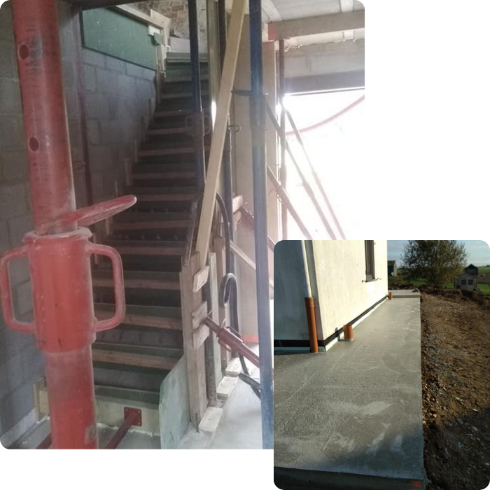 Dalle, béton, dallage, sol, terrassement, nivellement,terrain, coffrage, structure, renformcement